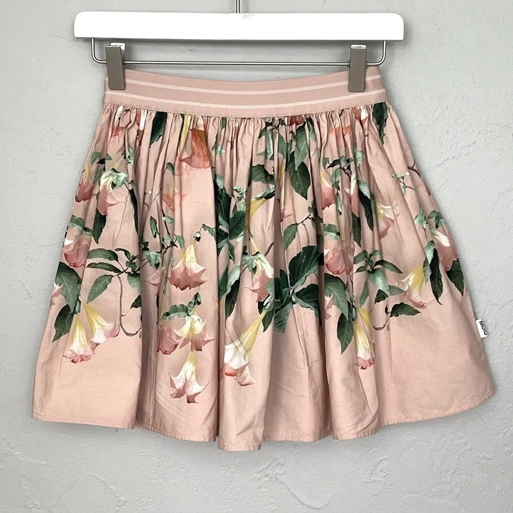 Molo Pink Floral Cotton Skirt Size 10